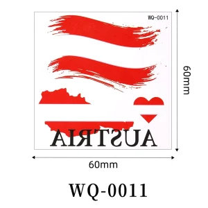 US Canada Mexico Football Event Flag Tattoo Stickers Waterproof Skin Friendly Temporary Face Stickers for Sports Fans
