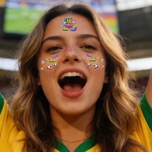 USA Canada Mexico Event Cheerleader Football Tattoo Blush Face Stickers