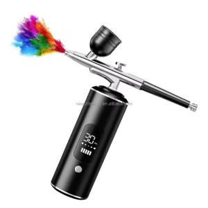 USB Rechargeable Airbrush Gun Kit Cordless Spray Gun 0.3mm Nozzle Compressor Makeup Nail Art Body Art Salon Airbrush Supplies