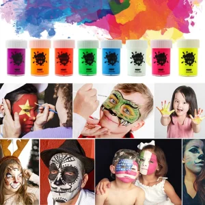 UV Body Paint 8 Color Face Painting Water Based 15ml Art Halloween Make up Pigment Cream