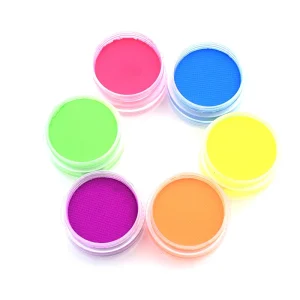 UV Fluorescence Water-Activated Bright Vegan Eyeliner Washable Monochrome Topcoat Essential for Cake Party Body Paint Supply