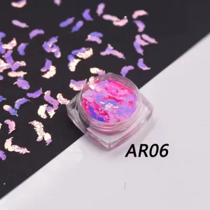 Ultra Thin Iridescent Feather Leaf Glitter Sequins Bulk Loose Paillette for Fine Printing Epoxy Resin Silicone Toy Raw Material