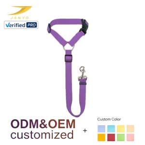 Universal Nylon Dog Headrest Car Harness Strap Dual Adjustable Nylon Dog Vehicle Restraint Anti Jump Design for All Breed Dogs