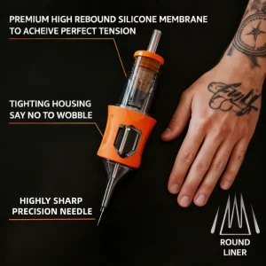 Upgrade Tattoo Needles Disposable Cartridges 1RL 7RS 9RM Soft Membrane System Tattoo Cartridges Needles