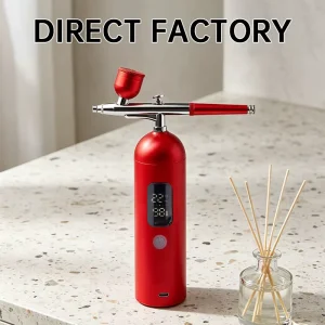 Uto Stop Cordless Rechargeable Cake ABS Material Paint & Makeup No Leakage Stable Pressure for Tattoo & Pet Care Airbrush Kit