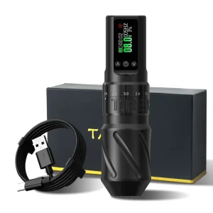 V1 1600mAh Powerful Motor 2.0-4.2mm Adjustable Stroke Professional Wireless Tattoo Pen Machine for Beginner Body Art
