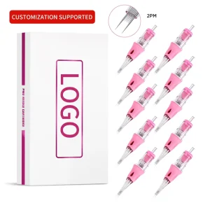 V6 NANO Disposable Stainless Steel Custom Permanent Makeup Cartridge Needle 2p Lip Needle 100% E.O. Gas Sterilized Private