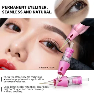 V6 OEM Disposable Stainless Steel Tattoo Eyeliner Brow Scalp Permanent Makeup PMU Cartridge 100% E.O. Gas Sterilized