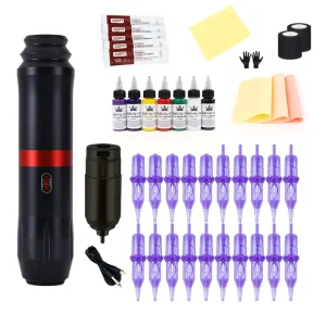 V6 Rocket Tattoo Pen Machine 3.5mm Stroke Power Supply Wireless Tattoo Gun for Permanent Makeup Tattoo Artists Body Kit