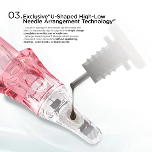 V6 U-part 10PCS Box Professional PMU MTS Permanent Eyebrow Lip Tattoo Needle Cartridges Stainless Steel Disposable