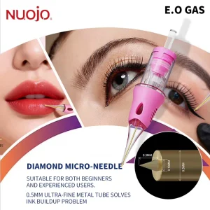 V6JZ013 Disposable Tattoo Needle Cartridge for Eyeliner/Brow/Scalp Permanent Makeup PMU Stainless Steel EO Sterilized