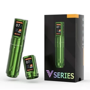 V80 Dual Batteries Stroke 2.0-4.2 MM Adjustable Japan Motor Wireless SMP Tattoo Pen Machine for Point Prick and Tattoo