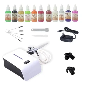 Valentine Gift Rechargeable Dual Action ABS Nail Design Air Brush Kit Nail Art Airbrush Set Compressor