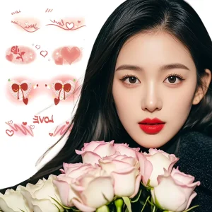 Valentine’s Day Limited Edition Face Stickers Waterproof and Non Allergic Facial Tattoo Stickers