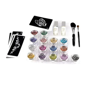Various Patterns Temporary Tattoo Sticker Set Party Children’s Body Paint Glitter Tattoo for Daily Life Decoration