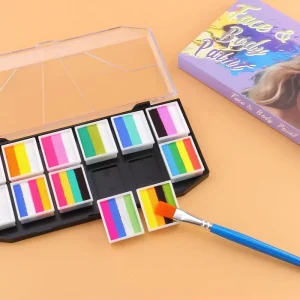 Vegan Natural Plant 12 Shades Customizable Logo Face Body Art Paint Quick Dry Anti Stain Glow Dark Festival Supplies Painting