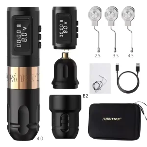 Vibe 1800mAh 2.5/3.5/4.0/4.5mm Stroke Brushless Motor Professional Direct Drive Wireless Tattoo Machine Pen for Artists