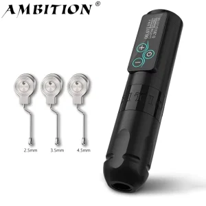 Vibe 2.5 3.5 4.0 4.5mm Stroke 2400mAh Brushless Motor Professional Wireless Tattoo Pen Machine for Body Art
