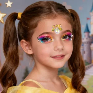 Vibrant Sparkling Rhinestone Face Gems Dazzling Makeup Tattoos for Festive Celebrations Stage Performances