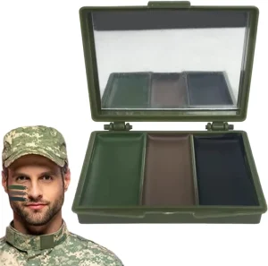 Washable Woodland Camouflage Green Face Paint Body Art Supplies for Hunting and Concealment