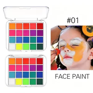 Water Activated Children’s Face & Body Paint Colorful Fast Drying Long Lasting Waterproof Non Faint Easy Brush Application