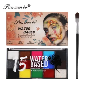 Water Activated Face Body Paint Palette 15 Colors Face Painting Drawing Face Body Paint Set