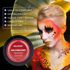 Water Activated Face Body Paint Single Pan Washable Festival Halloween Makeup Paint Multi Color Paint