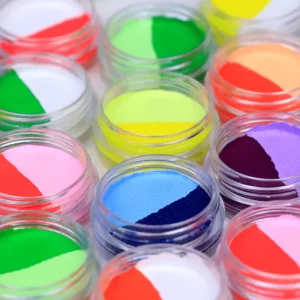 Water Activated Private logo Double Color Uv Neon Split Eye Liner Cake Cosmetic Face Paint Eyeliner for Makeup