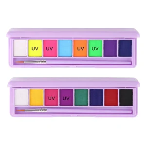 Water Activated UV Glow in the Dark 8 Color Face Paint Palette