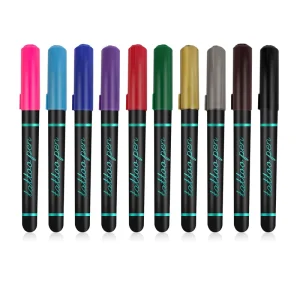 Water Based 6mm Body Art Skin Temporary Tattoo Marker Pen Set