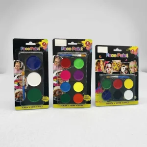 Water Based Face Paint Kit 3 6 8 Colors Non Toxic Washable Body Painting Set With Paint Brush For Kids
