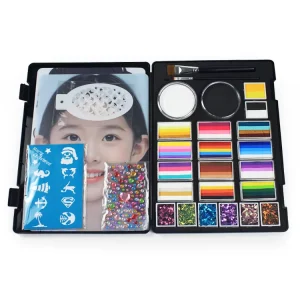 Water-Based Natural Plant Temporary Face & Body Paint for Adults Teens-Festival Use Split Cake Palette Customizable Colors