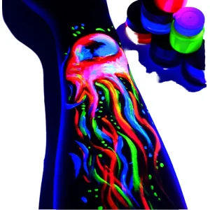 Water Based Neon UV Fluorescent Face and Body Paint Cream Party Cosplay Face Painting Kits