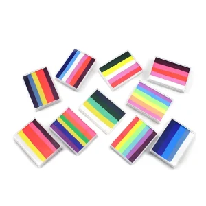 Water-Based Rainbow Split Cake Face and Body Painting Kit
