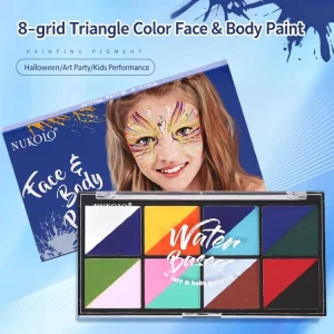 Water Soluble Fluorescent Face Paint Palette Non-Toxic & Hypoallergenic Easy Clean for Kids Halloween & Festival Body Art