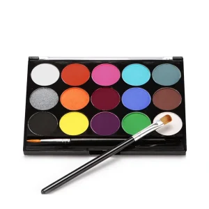 Water-Soluble Water-Based Face Paint 15 Colors Body Art Pigments for Halloween Face Makeup