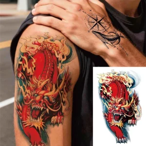Water Transfer High-Quality Indian White Tattoo Sticker with Sexy Tribal Designs for Men and Women