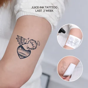 Water Transfer Jagua Juice Ink Genipa Extract Ready Made Cute Look Realistic Semi-Permanent Tattoo Sticker