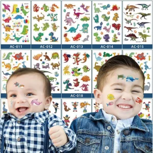 Water Transfer Paper Tattoos Sticker for Kids Space Dinosaur Animals Butterfly