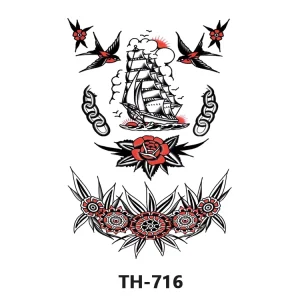 Water Transfer Sexy Women Body Art Tattoo Stickers for Adult