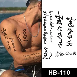 Water Transfers Temporary Half Arm Sleeve Summer Men Fake Tatoo