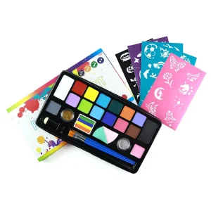 Water-based Mineral 16 Colors Professional Vegan Non-toxic CE Certified Face Body Paint Set for Children Halloween Party