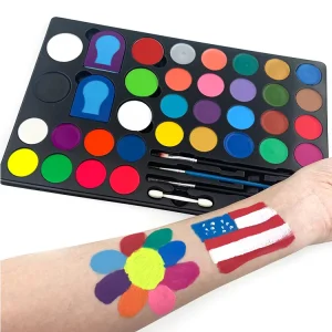 Waterbased Professional Face Paint Body Art 34colors OEM Body Paint Face Paint Kit Palette