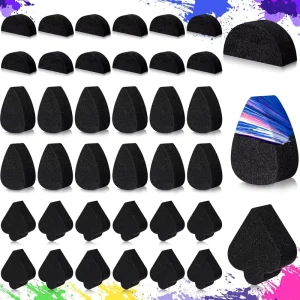 Waterdrop Black PU Sponge Eco Friendly Face Paint Cosmetic Sponges for Adult Halloween Makeup Supplies Kitchen Cleaning