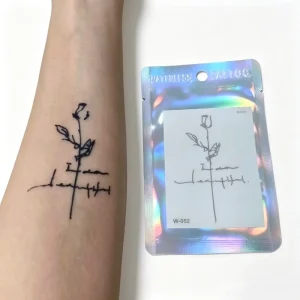 Waterless Herbal Juice Tattoo Stickers Butterfly Snake Designs for Men Women Waterproof Sweat-Resistant Long-Lasting Water