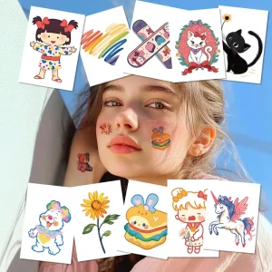 Waterless Temporary Tattoo Sticker No Transfer Needed 3-7 Days Wear Waterproof Sweatproof Non-Toxic