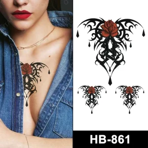 Waterproof Arm Shoulder Legs Breast Sexy Lower Back Temporary Body Art Sexy Nake Women Tattoos