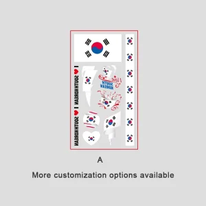 Waterproof Body Sticker Matte Finish Transparent Edge Flag Temporary Tattoo