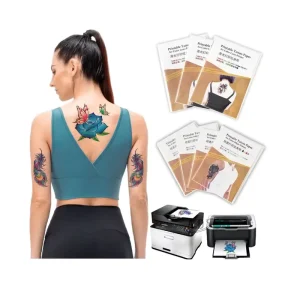 Waterproof CMYK Color Black Ink Water Transfer Printable Temporary Tattoo Paper for Inkjet Printer