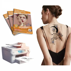 Waterproof CMYK Color Ink Inkjet Laser Matte Printable Temporary Tattoo Transfer Paper